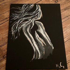 Faceless Beautifully?Painted?Black?Canvas?Women